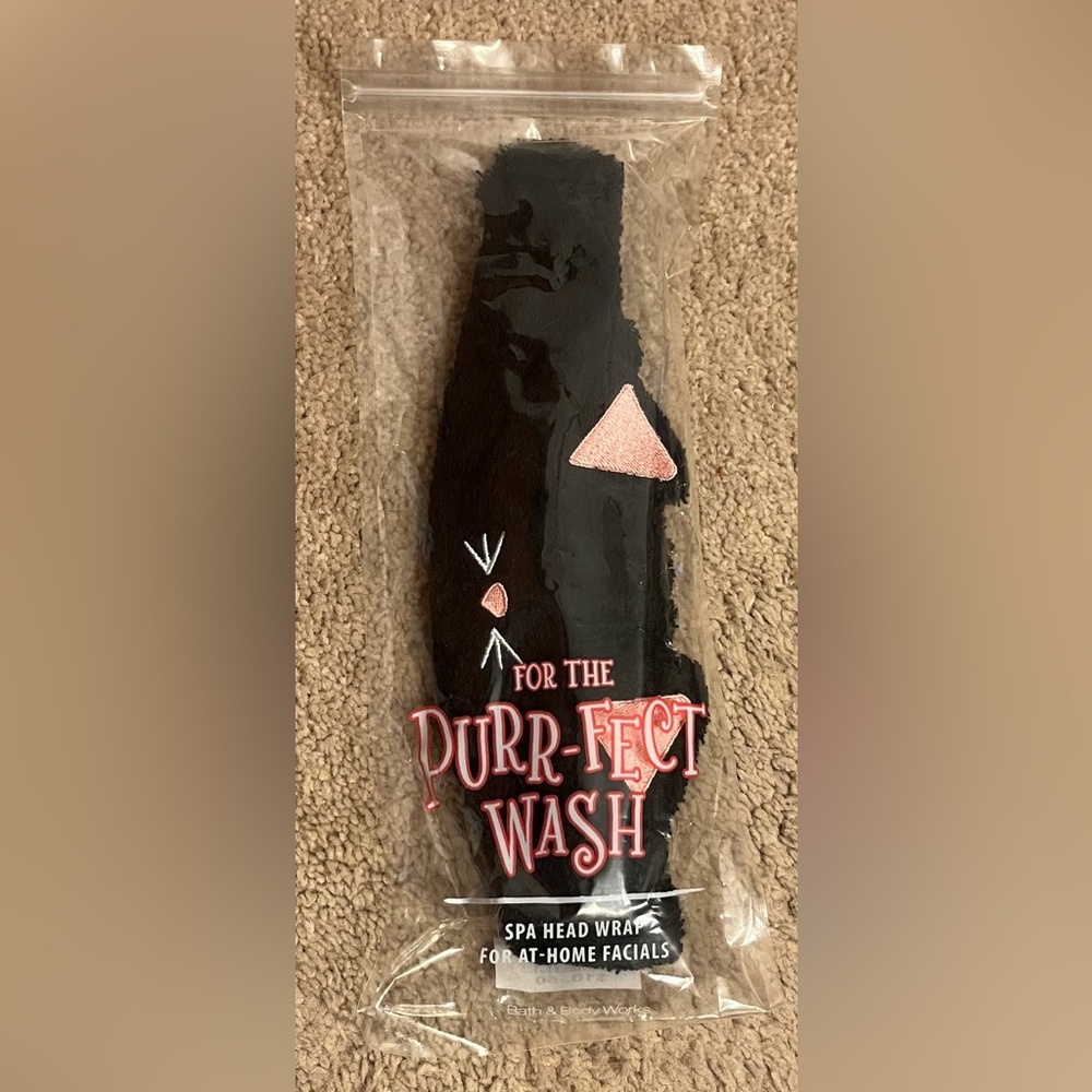 Bath & Body Works Black and Pink 'Purr-fect' Spa Head Band